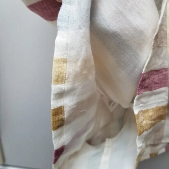 Madewell x Laude the Label Everyday Shorts in Painter Stripe 100% Linen M - Picture 12 of 13